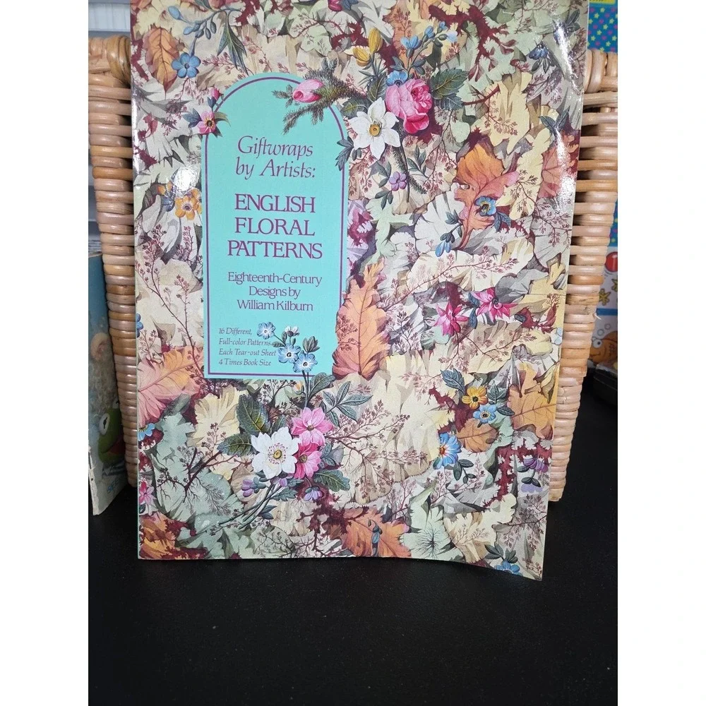 Giftwraps by Artists: English Floral Patterns 18th Century Giftwraps Book USED!